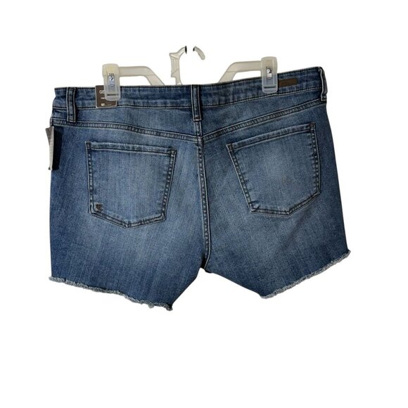 Kut From The Kloth Gidget Frey Hem Denim Shorts Womens Size 16 Medium Wash - Picture 4 of 7